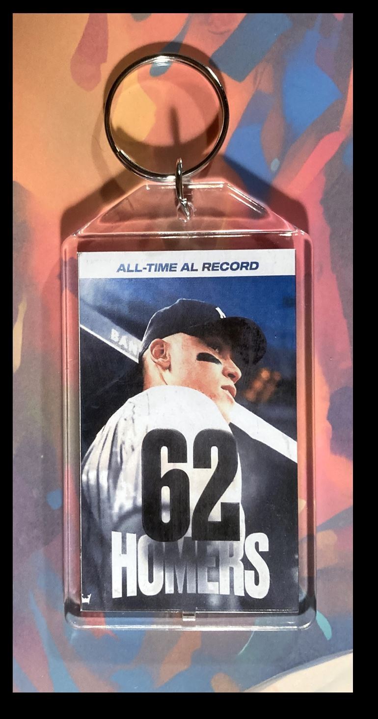 3355 Aaron Judge 62 HRs Custom Hand Made Keychain-Makes A Great Gift
