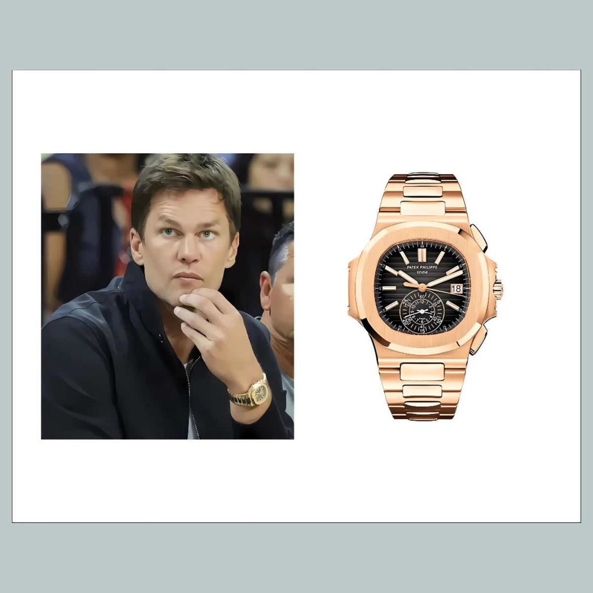 1467 Tom Brady Patek Philippe Nautilus Watch 8x10 Glossy Photo - Fast Shipping