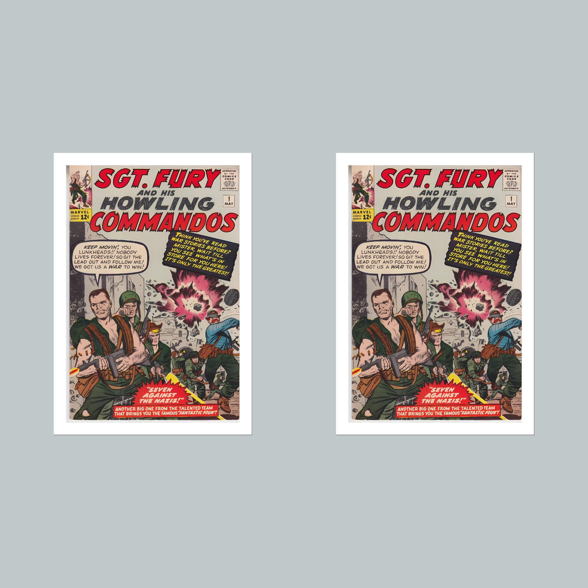 2214  Sgt Fury 8x10 Glossy Photo Comic Book Cover Fast-Secure Shipping