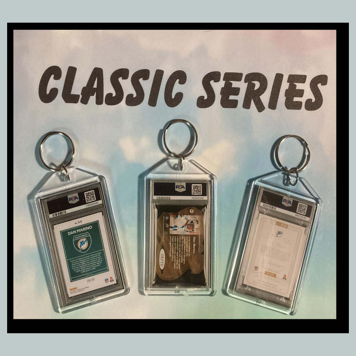 3466B Dan Marino 3 Pack Classic Bundle - 3 Different Custom Novelty Keychains