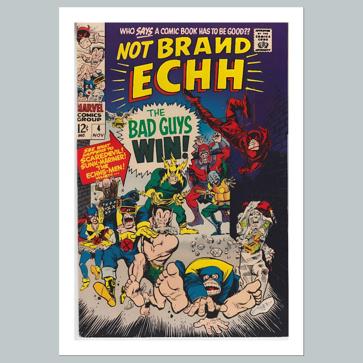 2215  Not Brand Echh 8x10 Glossy Photo Comic Book Cover Fast-Secure Ship