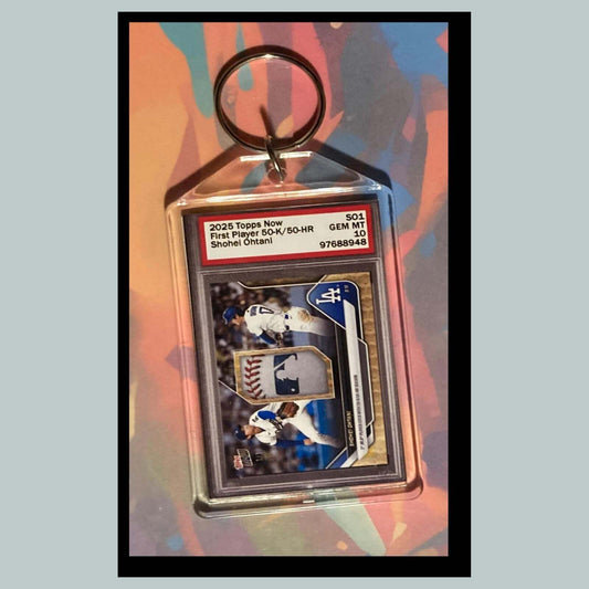 3518 Shohei Ohtani 50-50 Record 2025 Topps Now Custom Made Keychain - Great Gift