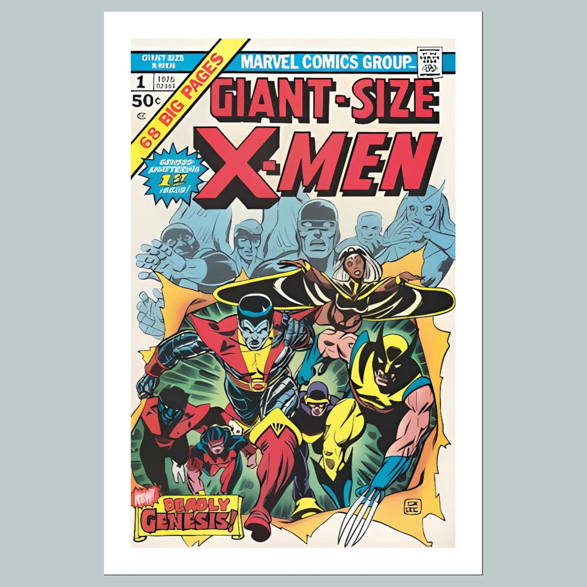 1591 X-Men Summer 1975 8x10 Glossy Photo Comic Book Cover