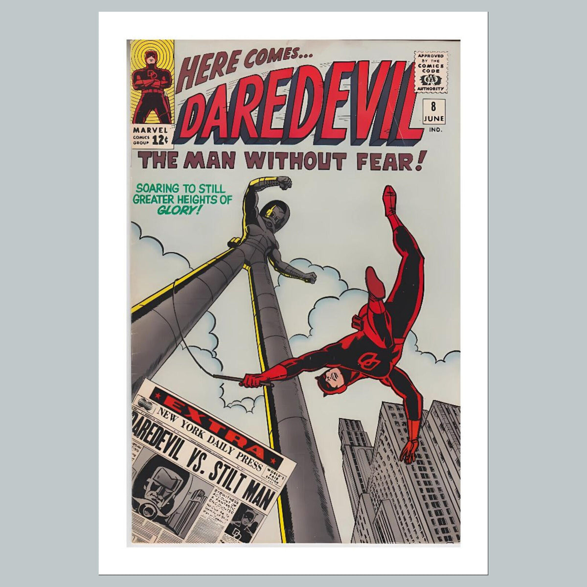1874 Daredevil 8x10 Glossy Photo Comic Book Cover Fast-Secure Shipping