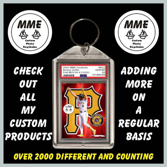 3797 Custom Keychain Konnor Griffin First Major League Hit Fast Secure Shipping