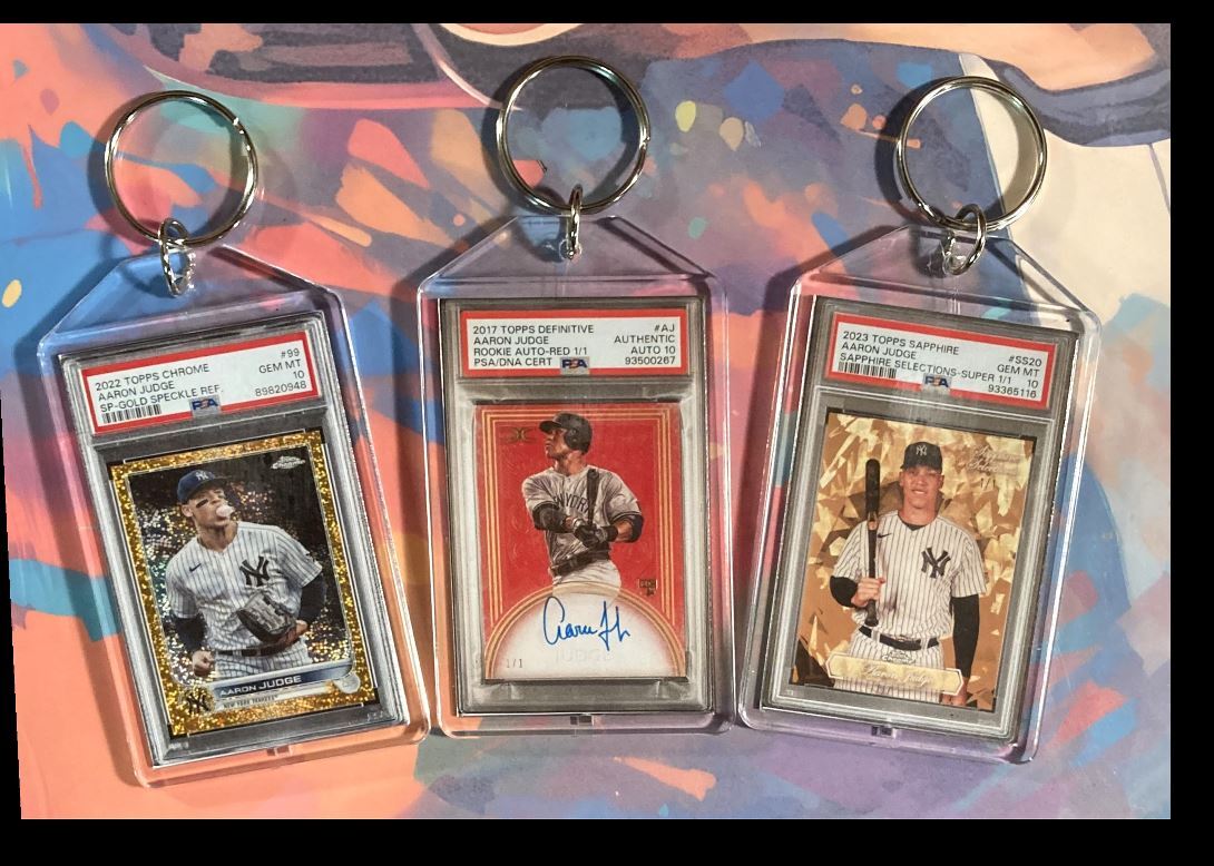 3137 Aaron Judge 3 Pack Bundle 3 Different Custom Novelty Keychains- Great Gift