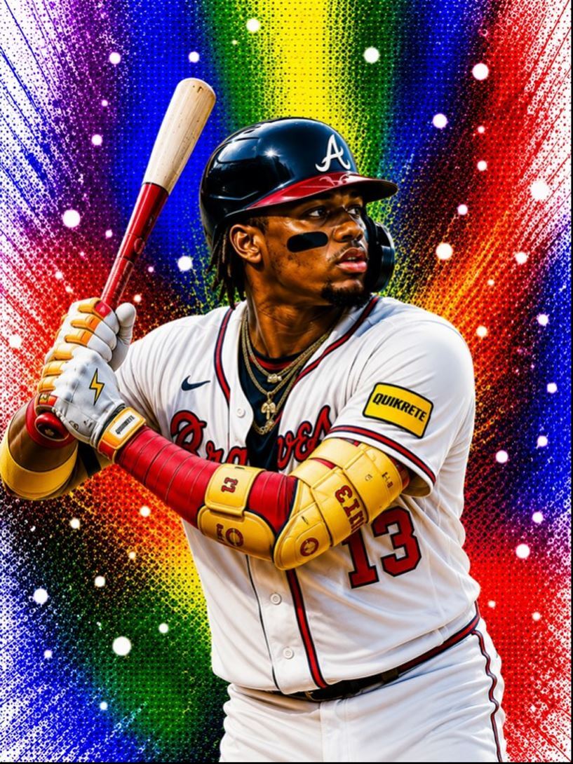 3834 Ronald Acuna Jr 8x10 Premium Print | Color-Bomb | No Text Clean