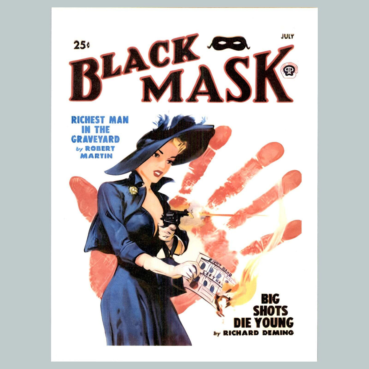 0010 P-8X10 Black Mask-Cover Glossy Photo Fast Secure Shipping