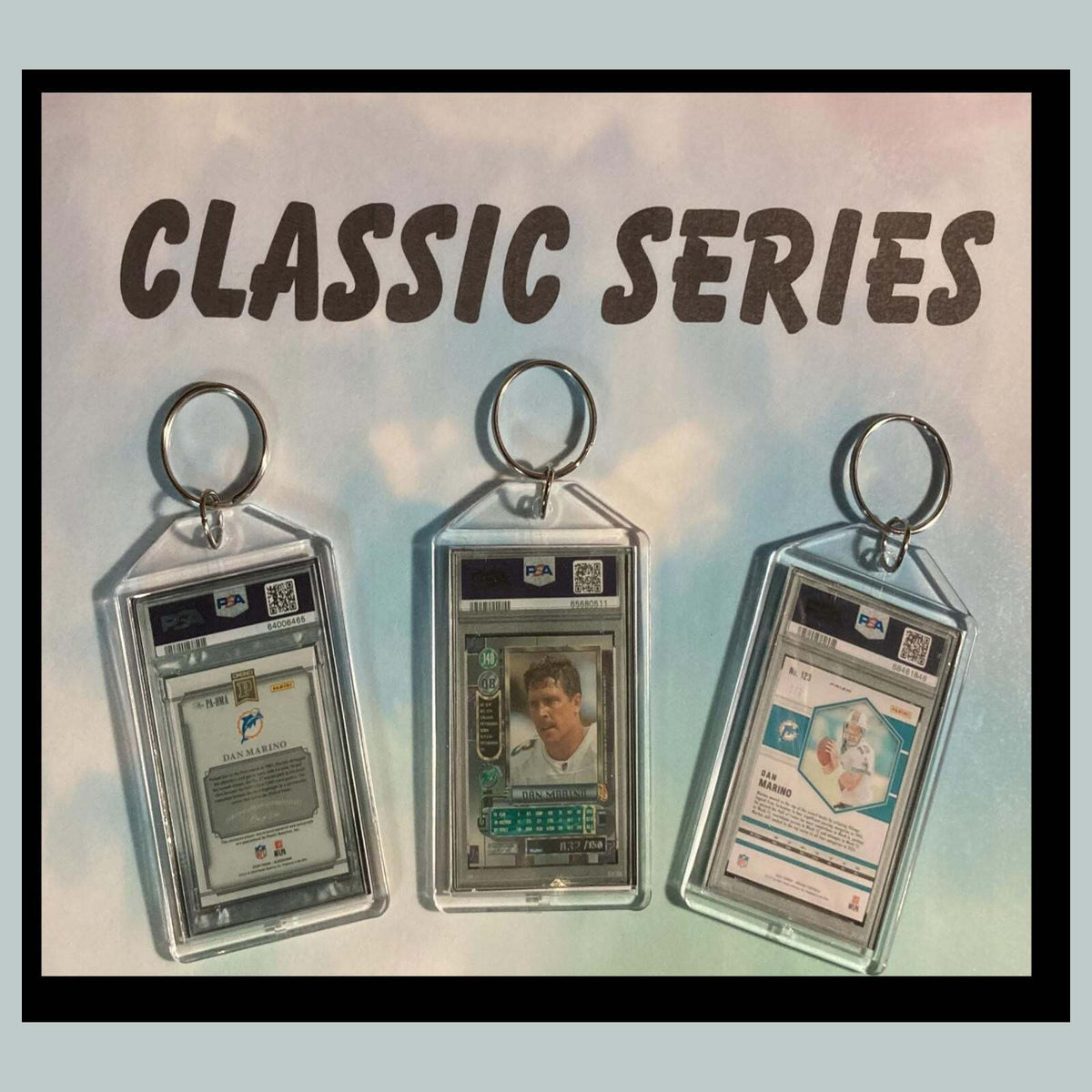 3461B Dan Marino 3 Pack Classic Bundle - 3 Different Custom Novelty Keychains