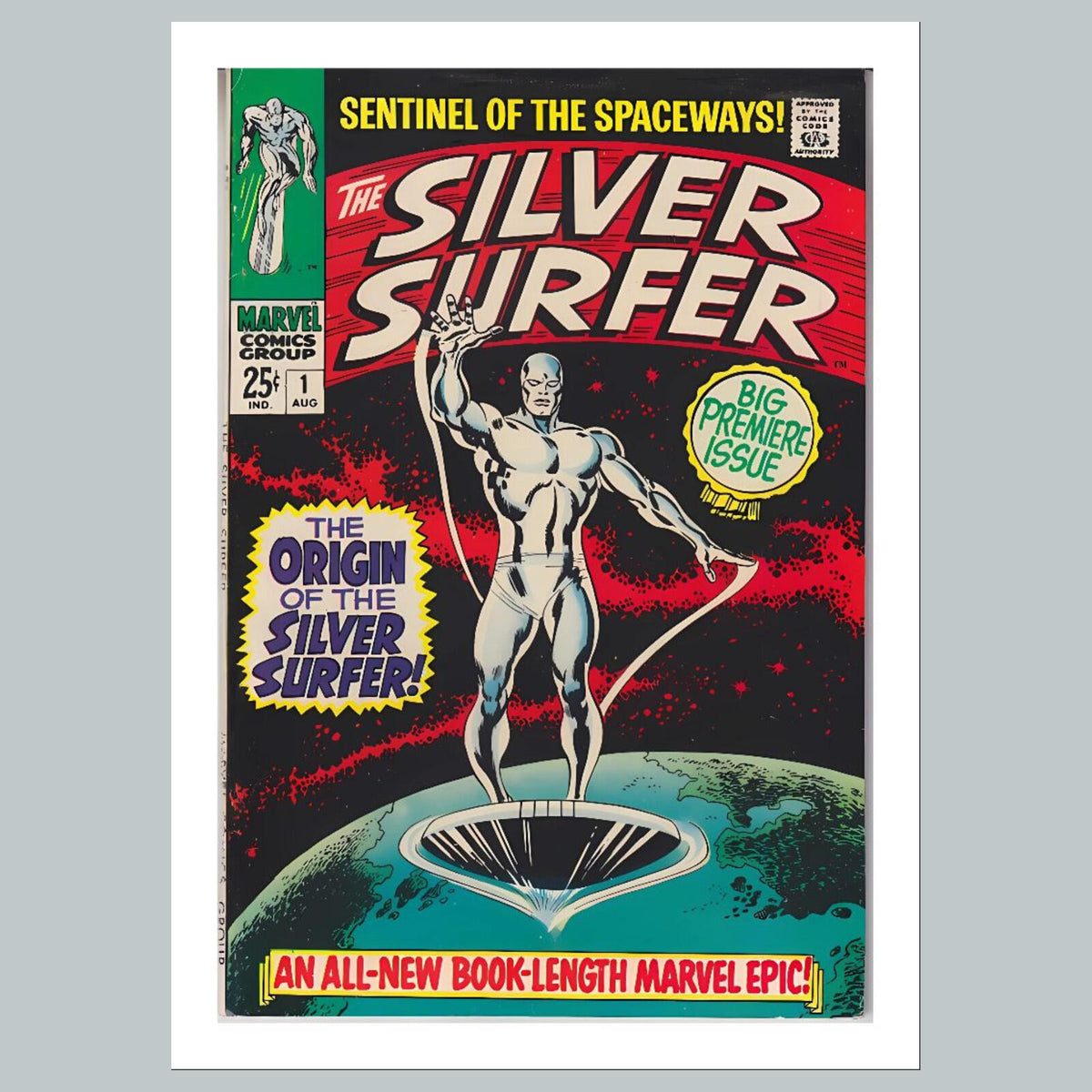 2396 Silver Surfer 8x10 Glossy Photo Comic Book Cover Fast-Secure Shipping