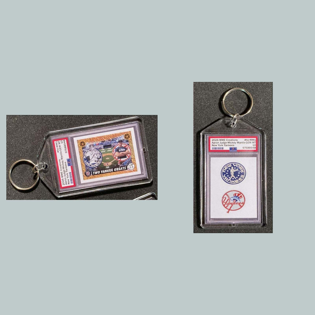 3789 Aaron Judge/Mickey Mantle Mockup Custom Hand Made Keychain