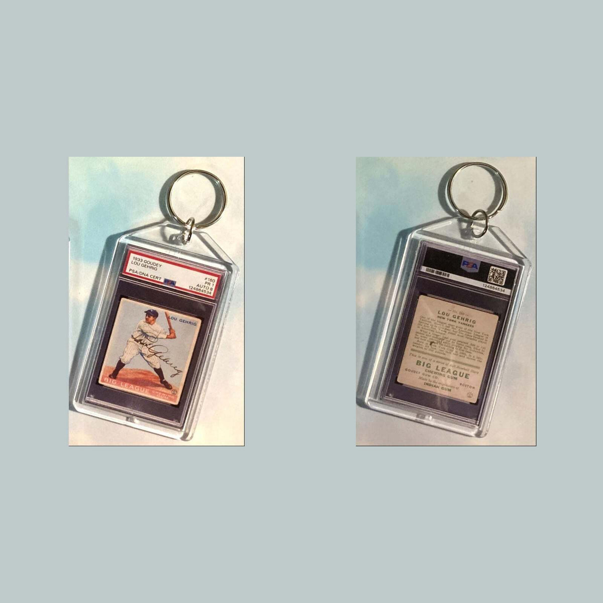 3628 Lou Gehrig 1933 Goudey Custom Hand Made Keychain