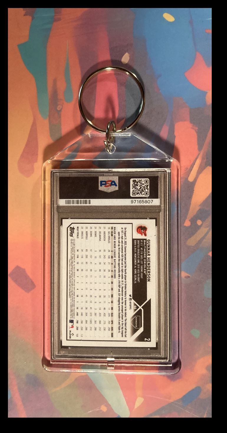 3010 Gunnar Henderson 2023 Topps Chrome Red Refractor Keychain-Gift
