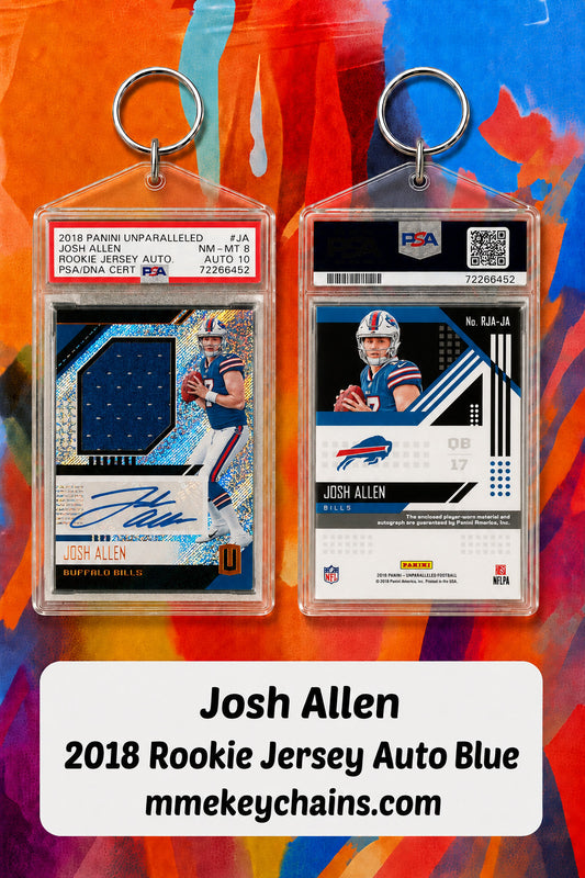 4146 Josh Allen 2018 Rookie Jersey Auto Blue Novelty Keychain