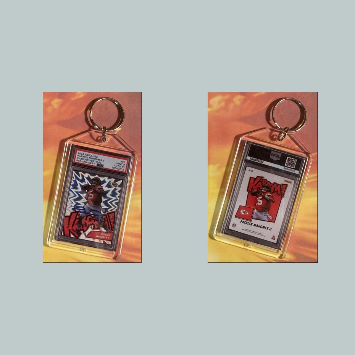 3616 Patrick Mahomes 2023 Panini Absolute Kaboom Custom Keychain