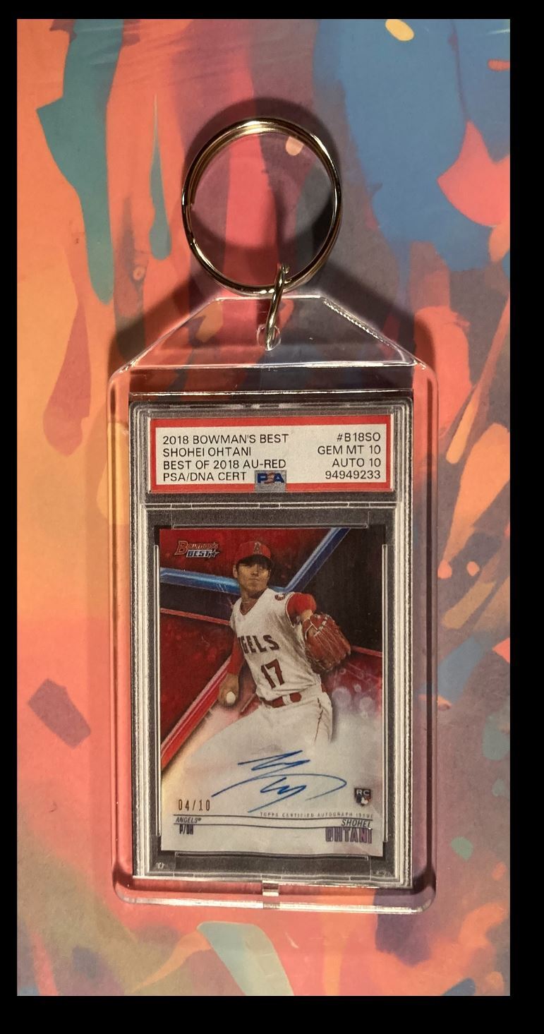 3025 Shohei Ohtani 2018 Bowman's Best Auto  Custom Keychain-Great Gift