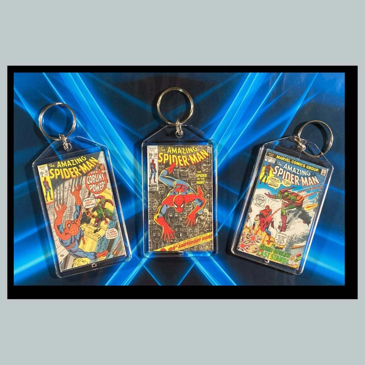 3403B Spider Man Classic  3 Pack Bundle -3 Diff Custom Novelty Keychains