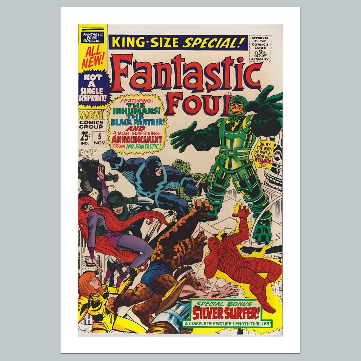 2142 Fantastic Four 8x10 Glossy Photo Comic Book Cover Fast-Secure Shipping
