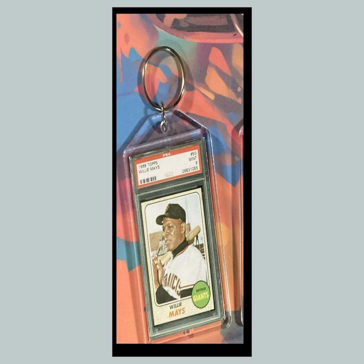 3387 Willie Mays 1968 Custom Hand Made Novelty Custom Hand Made Keychain