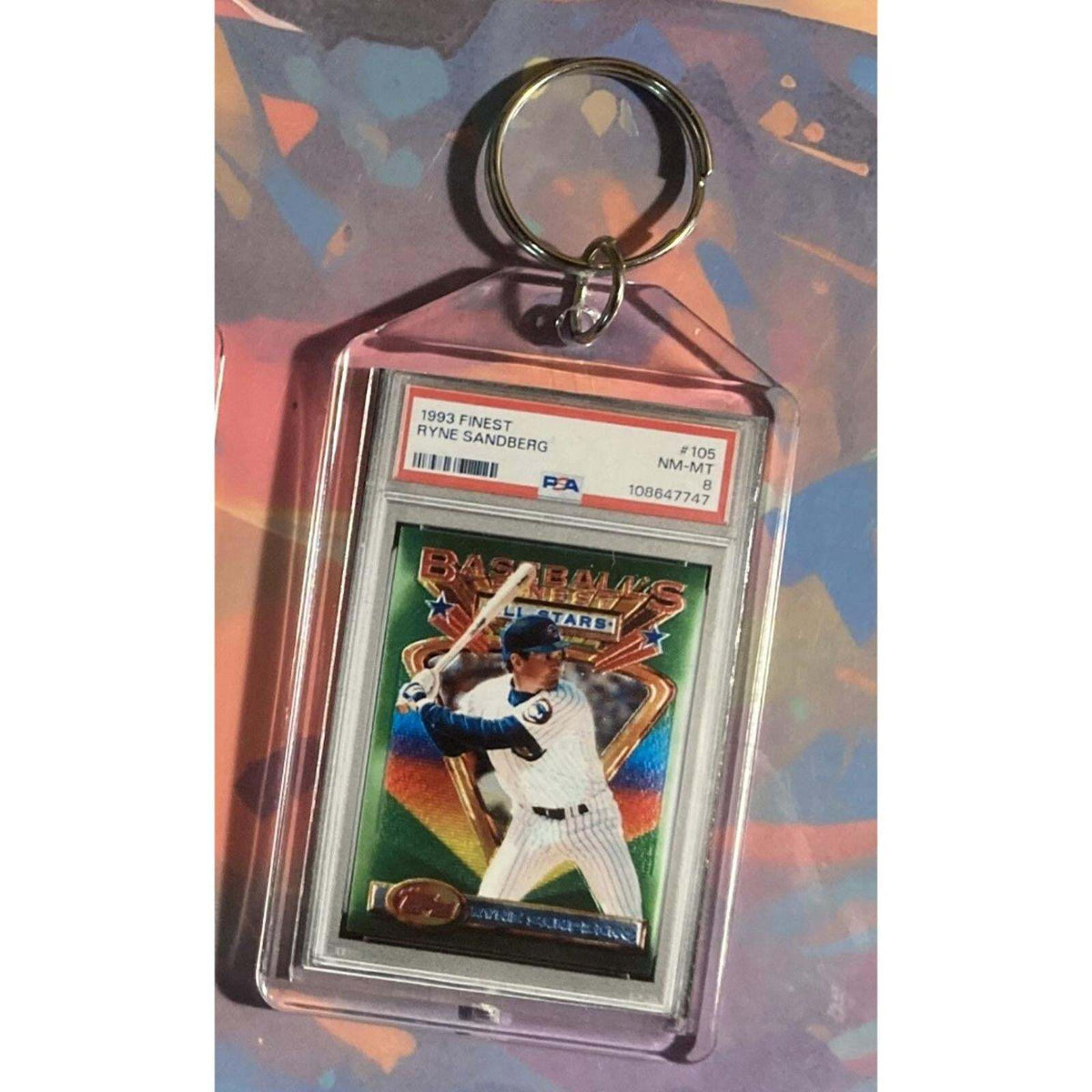 3188 Ryne Sandberg 1993 ToppS Finest  Custom Made Novelty Keychain -A Great Gift