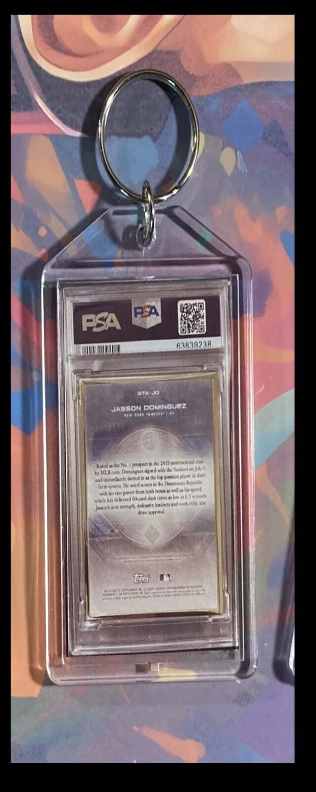 3116 Jasson Dominguez 2020 Bowman Transcendent Emerald Auto Keychain