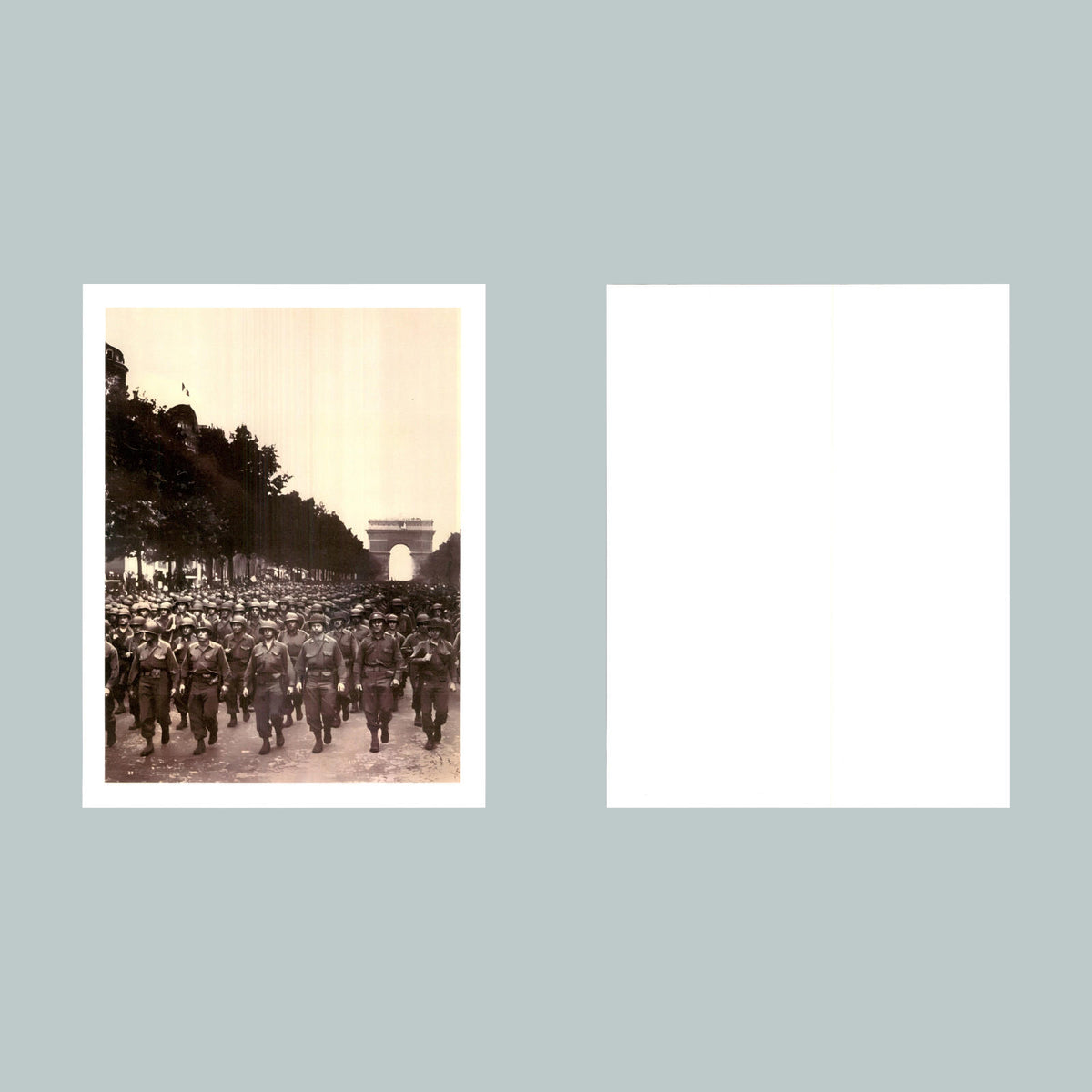 0096 P -8X10 WW2-March Through Paris-1944 Glossy Photo Fast Shipping