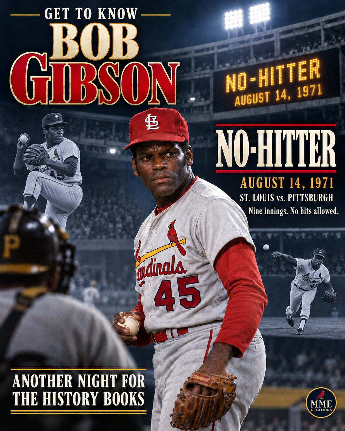 1971 No-Hitter 8x10 Print