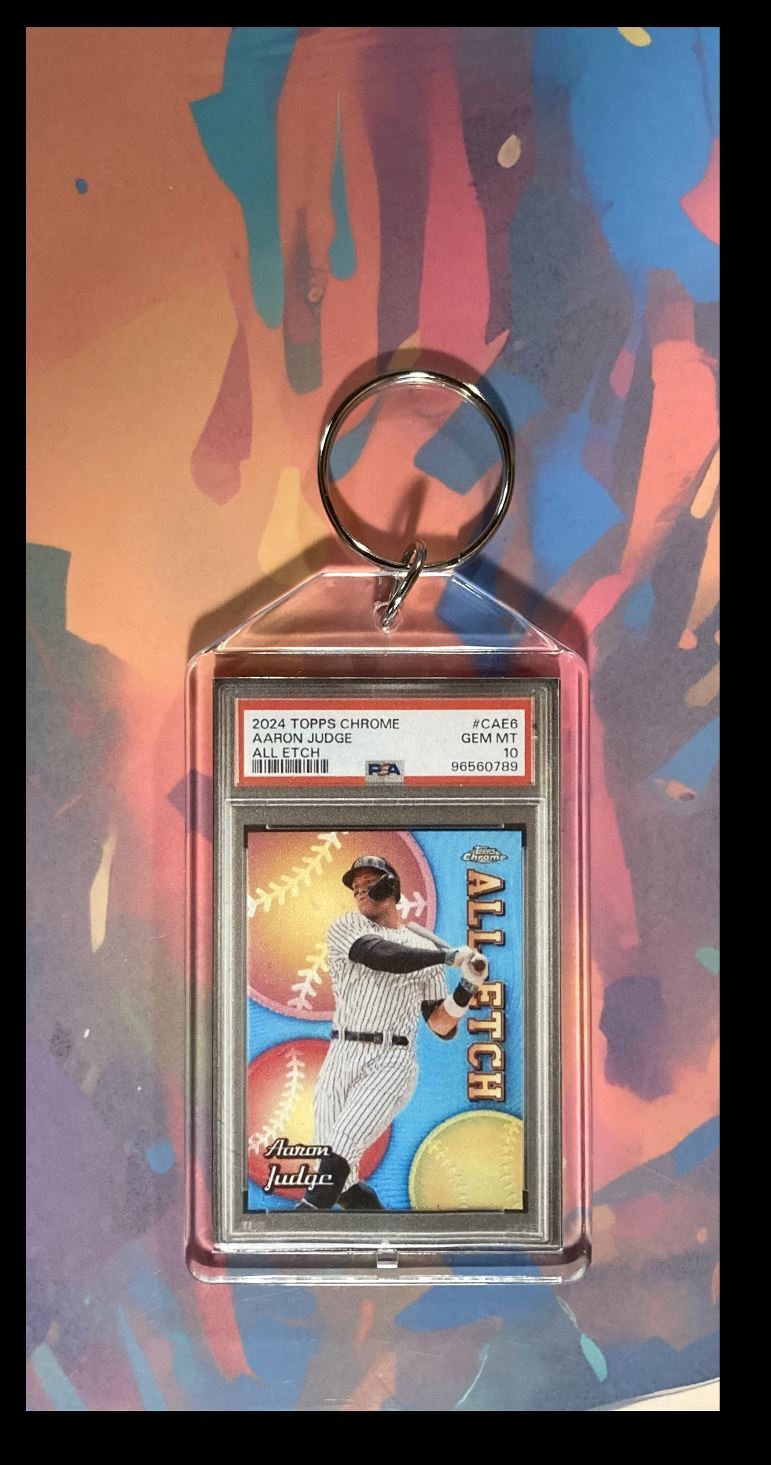 3055 Aaron Judge 2024 Topps Chrome All Etch Custom Keychain-Gift