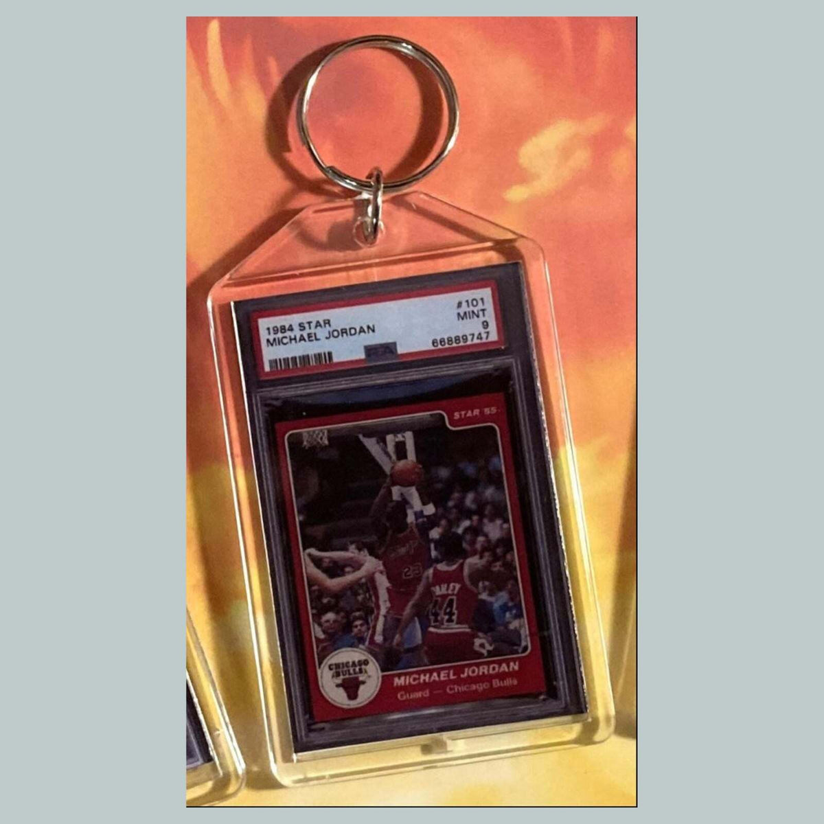 3633 Michael Jordan 1984 Star Rookie Custom Hand Made Keychain