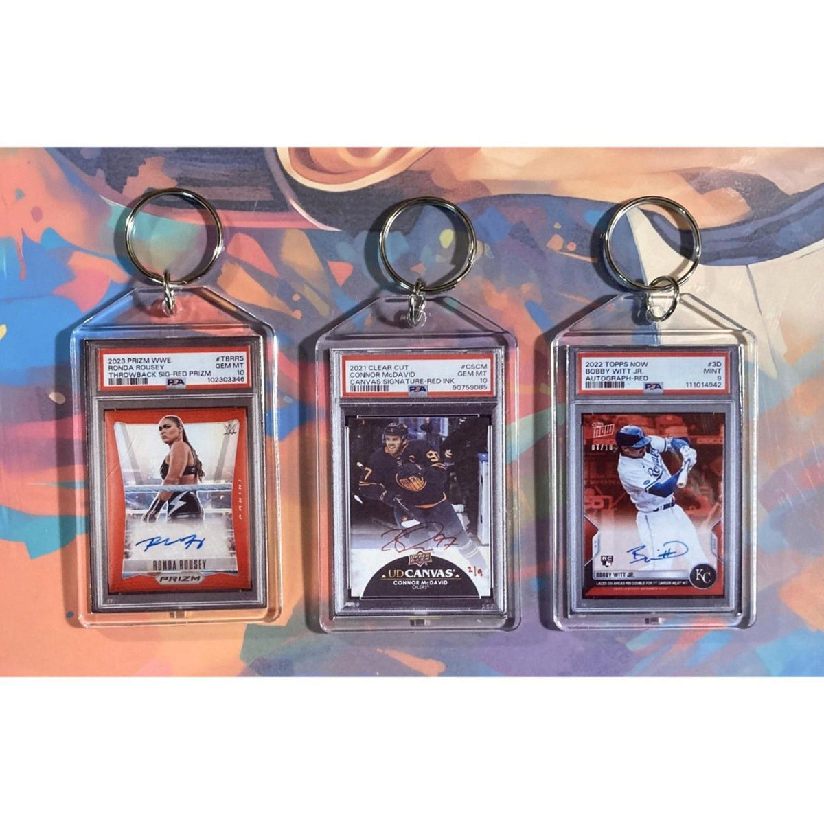 3179B Ronda Rousey-McDavid-Witt Jr - Multi-Sport 3 Pack Bundle Novelty Keychains