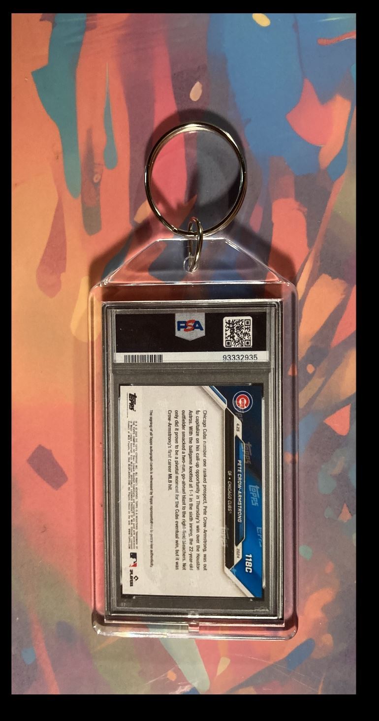 3032 Pete Crow-Armstrong 2024 Topps Now Red Auto Keychain