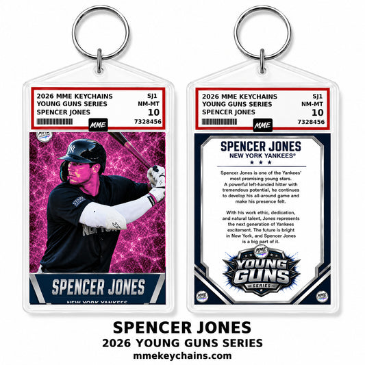 4273 Spencer Jones | Young Guns Series Hand Made Acrylic Photo Keychain Pink Ice