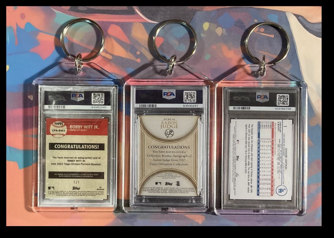 3133 Bobby Witt/Judge/Ohtani 3 Pack Bundle 3 Different Custom Novelty Keychains