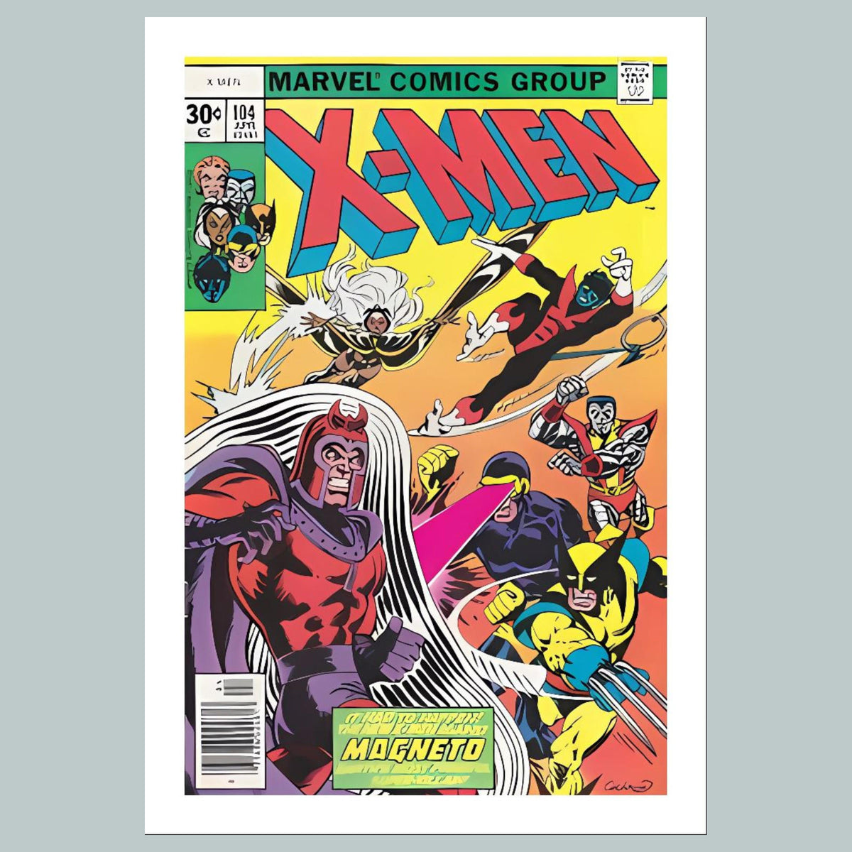 1603 X-Men April 1977 8x10 Glossy Photo Comic Book Cover