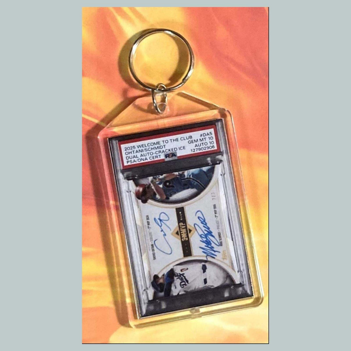 3689 Shohei Ohtani/Mike Schmidt 2025 Topps Welcome To The Club Custom Keychain