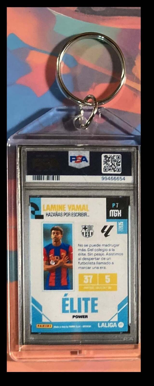 3088 Lamine Yamal 2024 Panini Megacracks Liga Custom Keychain-Gift