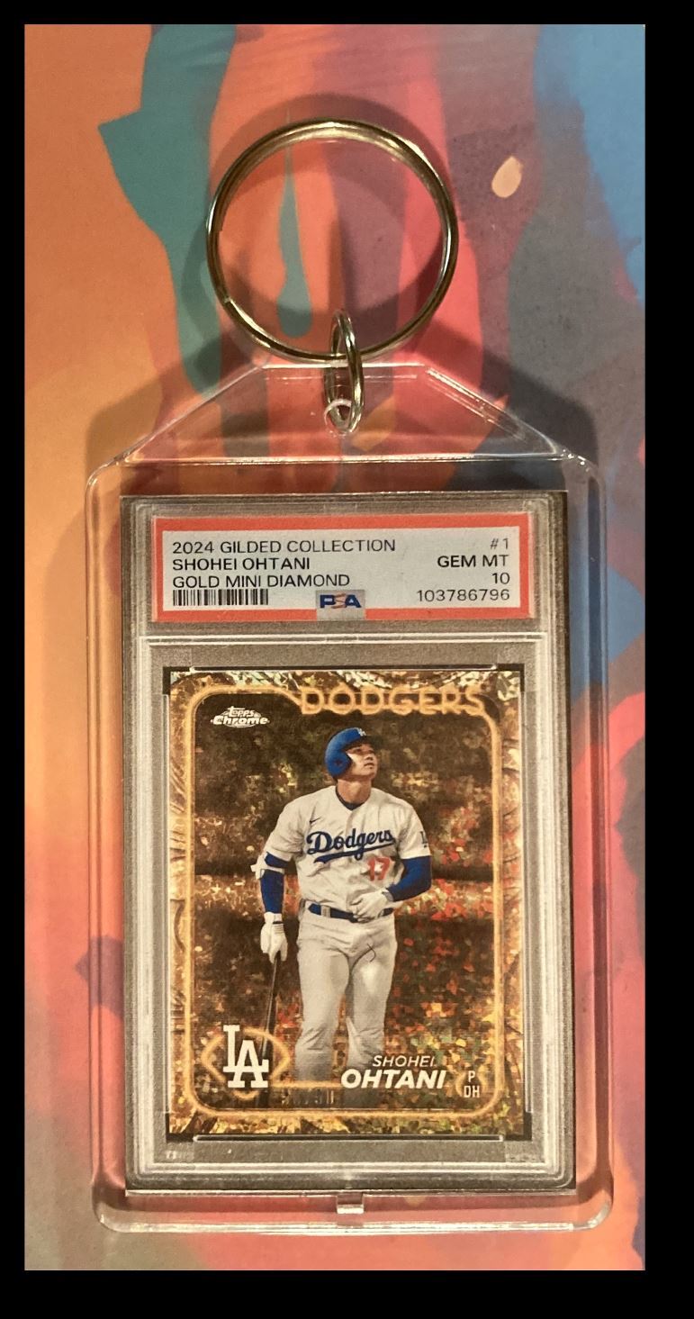 2979 Shohei Ohtani 2024 Topps Gilded Gold Mini Diamond Keychain