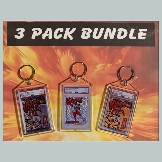 3621B Patrick Mahomes 3 Pack Bundle-Custom Hand Made Keychains