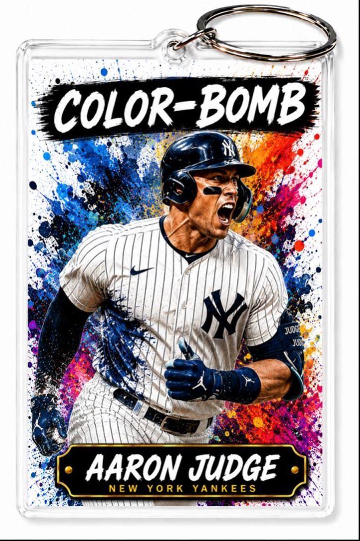 3805 Aaron Judge  Keychain | Color-Bomb | Custom Photo Keychain No Nameplate