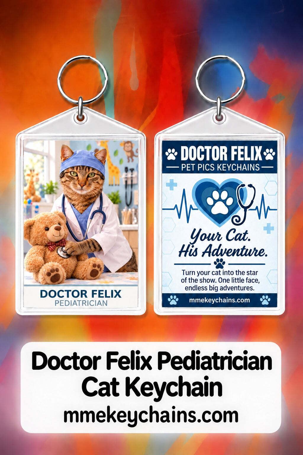 4906 Personalized Pet Pics Keychains Doctor Felix – Pediatrician