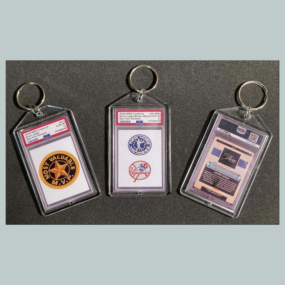 3786B Aaron Judge 3 Pack Keychains