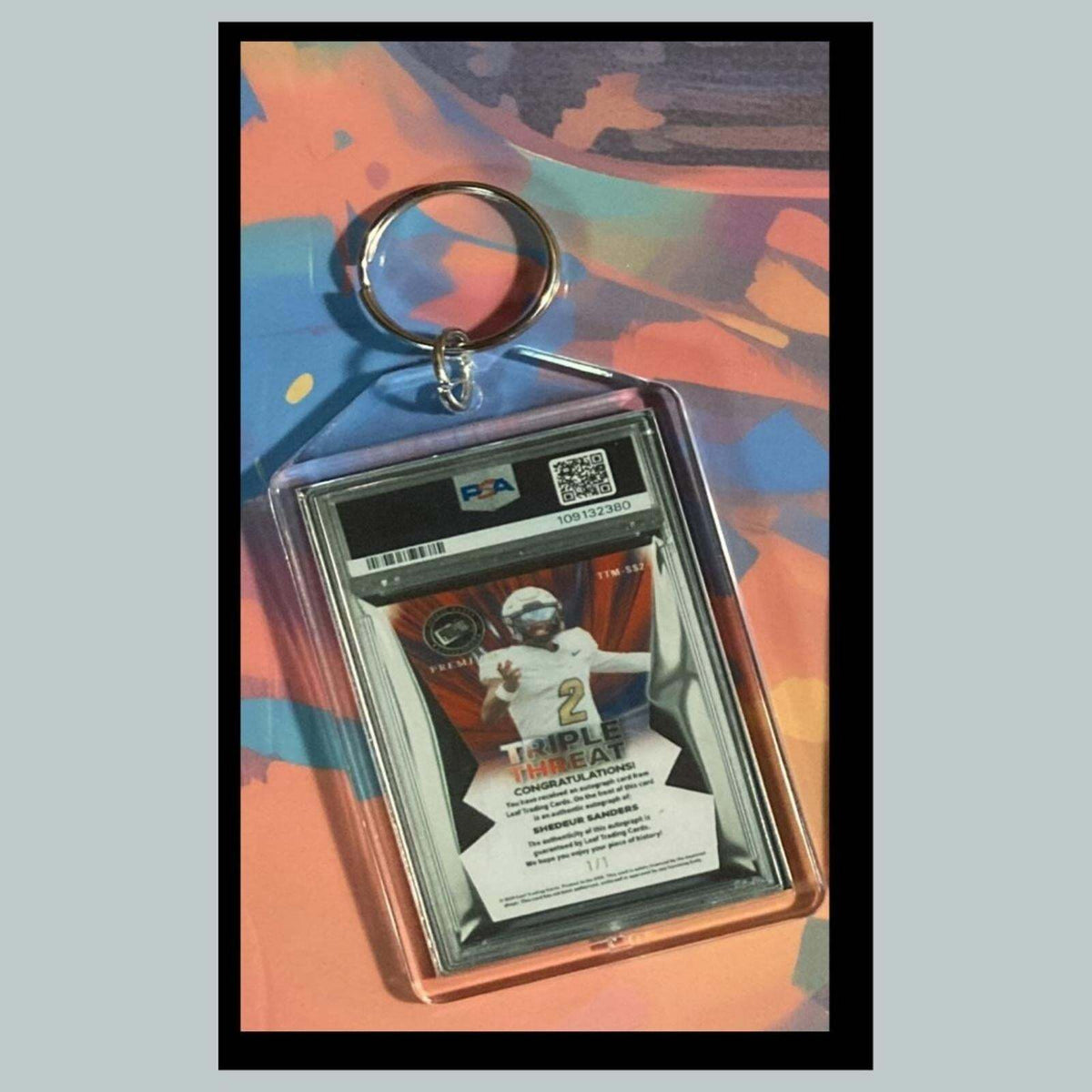 3421 Shedeur Sanders 2024 Press Pass Premium Gold Auto Custom Novelty Keychain