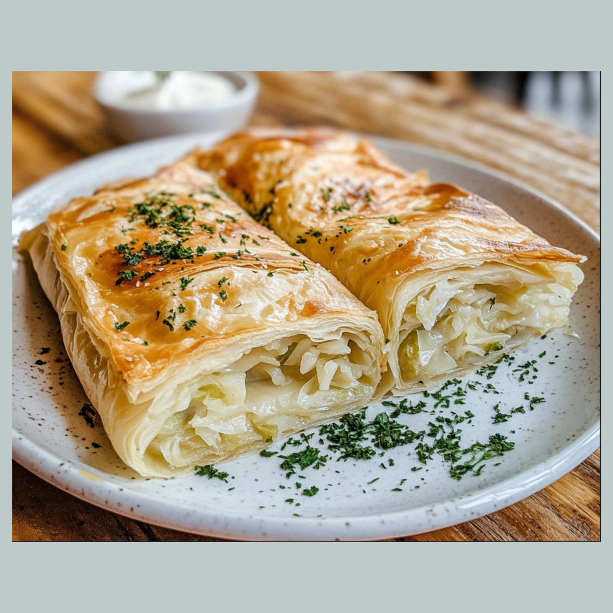 0902 8x10 Glossy Photo Strudel With Cabbage - Fast-Secure Shipping MS