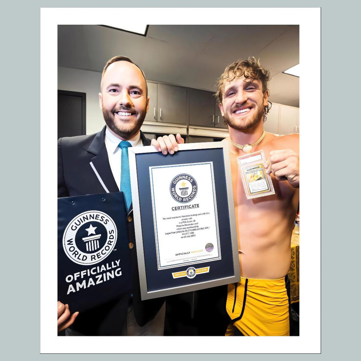 1493 Logan Paul 16 Million Dollar Pokemon 8x10 Glossy Photo - Fast Shipping MS