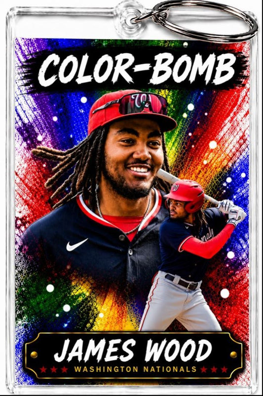 3888 James Wood  Keychain |Color-Bomb Custom Acrylic Photo Keychain No Nameplate