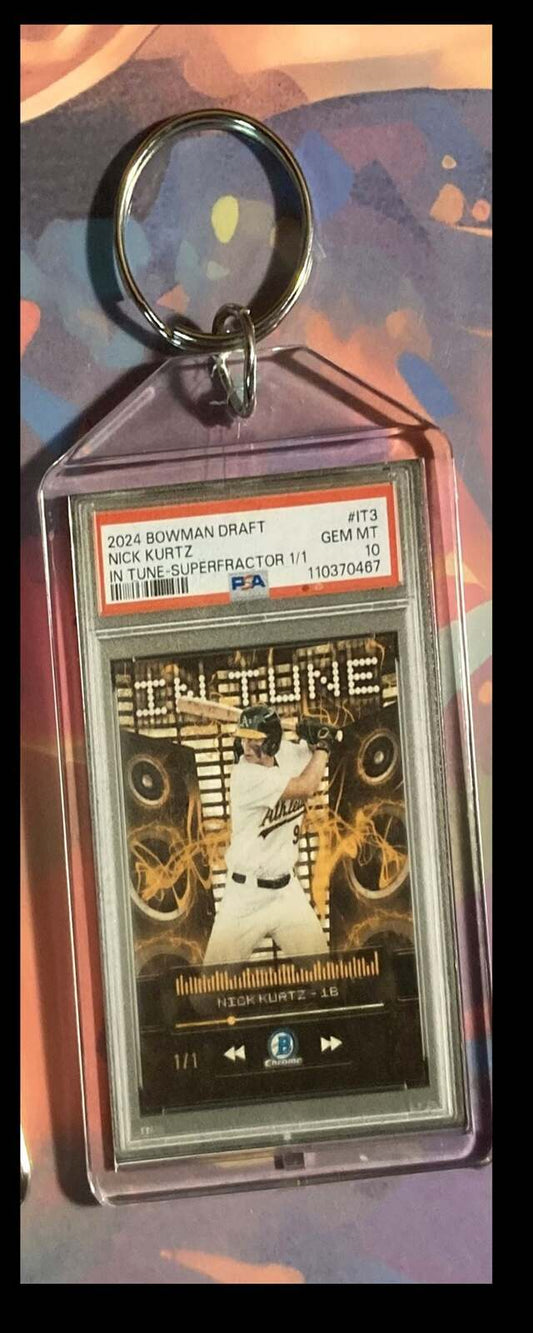 3249 Nick Kurtz 2024 Bowman Draft In Tune Superfractor  Keychain