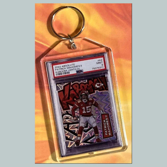 3615 Patrick Mahomes 2022 Panini Absolute Kaboom Custom Keychain