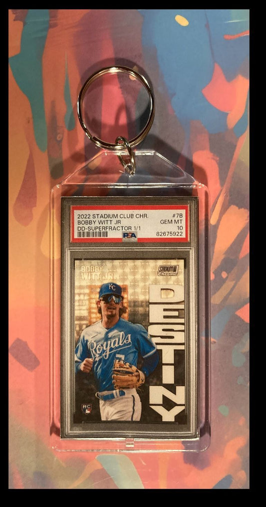 3038 Bobby Witt Jr 2022 Topps Stadium Club SuperFractor Keychain