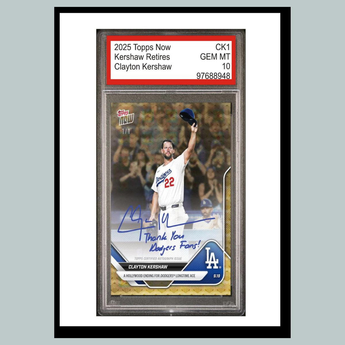 0653 P-8X10 Clayton Kershaw Retires 2025 Now Glossy Photo Fast-Secure Shipping
