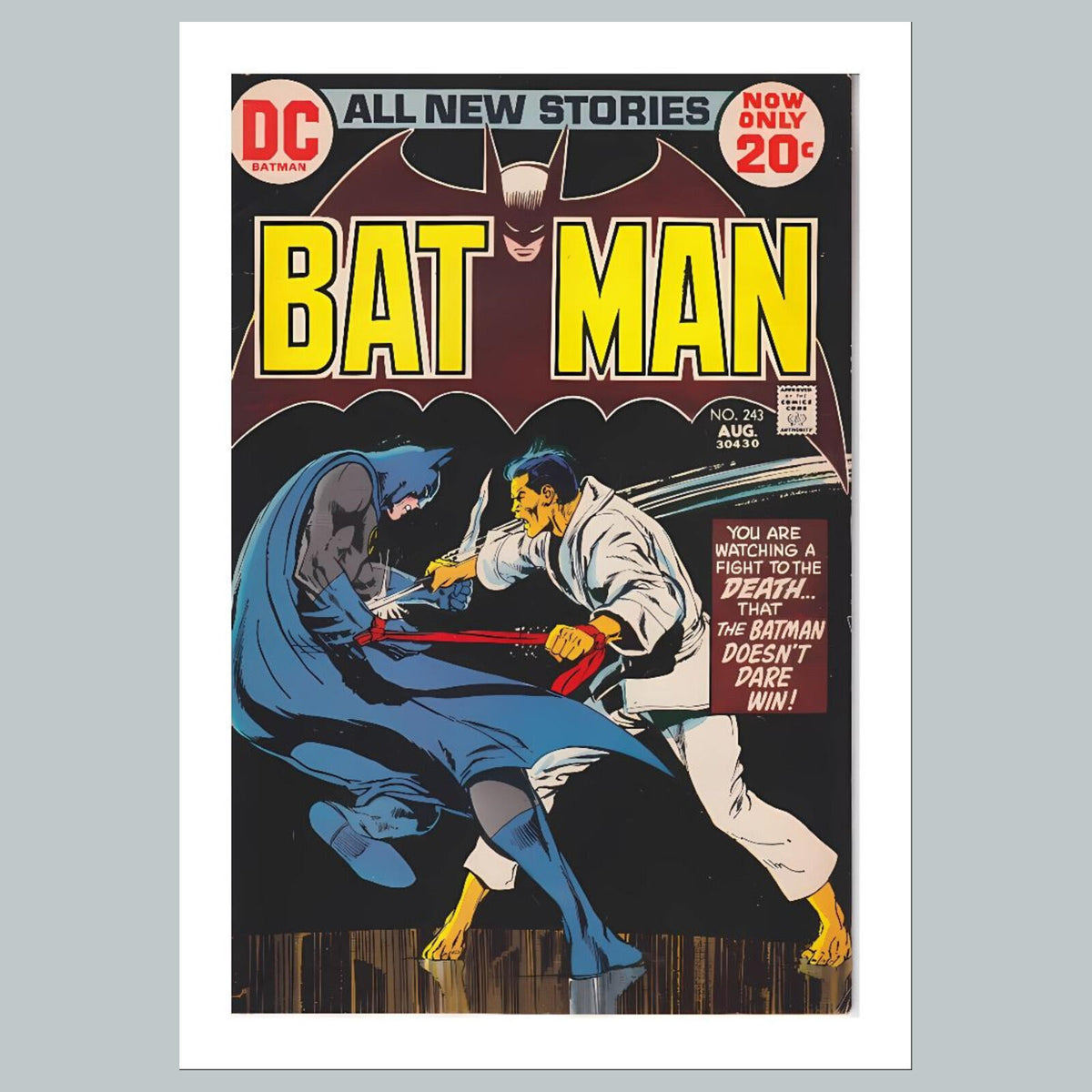 1945 Bat Man 8x10 Glossy Photo Comic Book Cover Fast-Secure Shipping